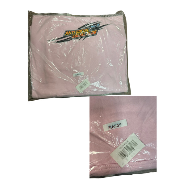 Anti Social Social Club Motor Sport Hoodie - Pink - Size XL - Picture 7 of 7